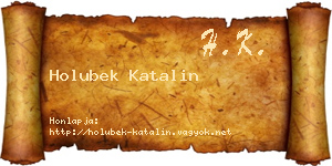 Holubek Katalin névjegykártya